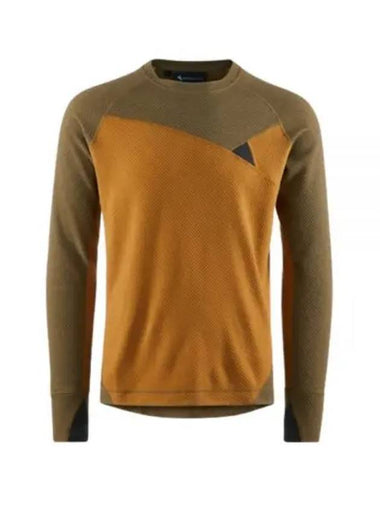 Men's Huge Crew Neck Long Sleeve T-Shirt Mustard - KLATTERMUSEN - BALAAN 1