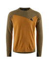 Men's Huge Crew Neck Long Sleeve T-Shirt Mustard - KLATTERMUSEN - BALAAN 2