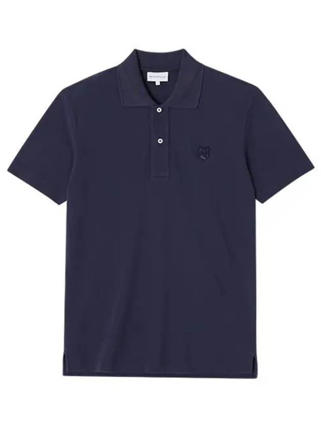 Bold Fox Head Patch Comfort Polo Shirt Ink Blue - MAISON KITSUNE - BALAAN 4