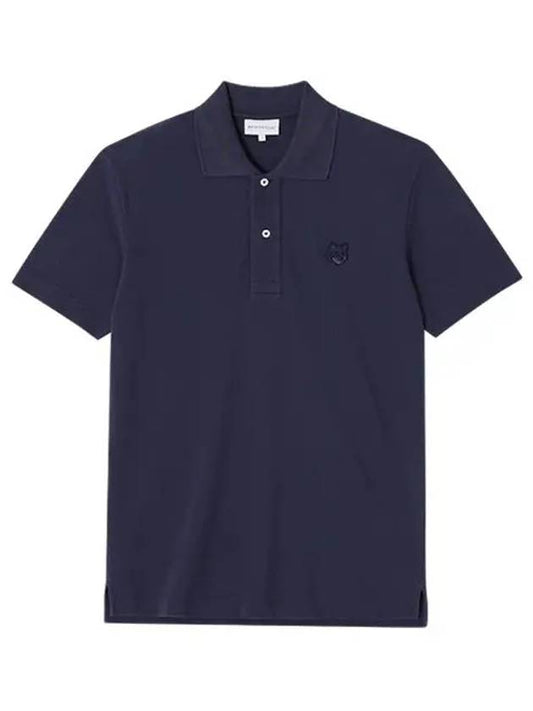 Bold Fox Head Patch Comfort Polo Shirt Ink Blue - MAISON KITSUNE - BALAAN 2