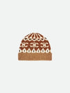 Triomphe Fair Isle Wool Beanie Camel - CELINE - BALAAN 2