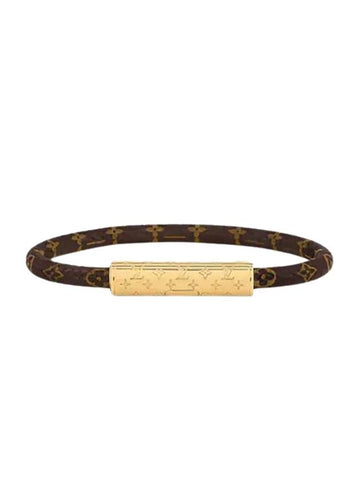 LV Confidential Canvas Bracelet Gold Brown - LOUIS VUITTON - BALAAN 1