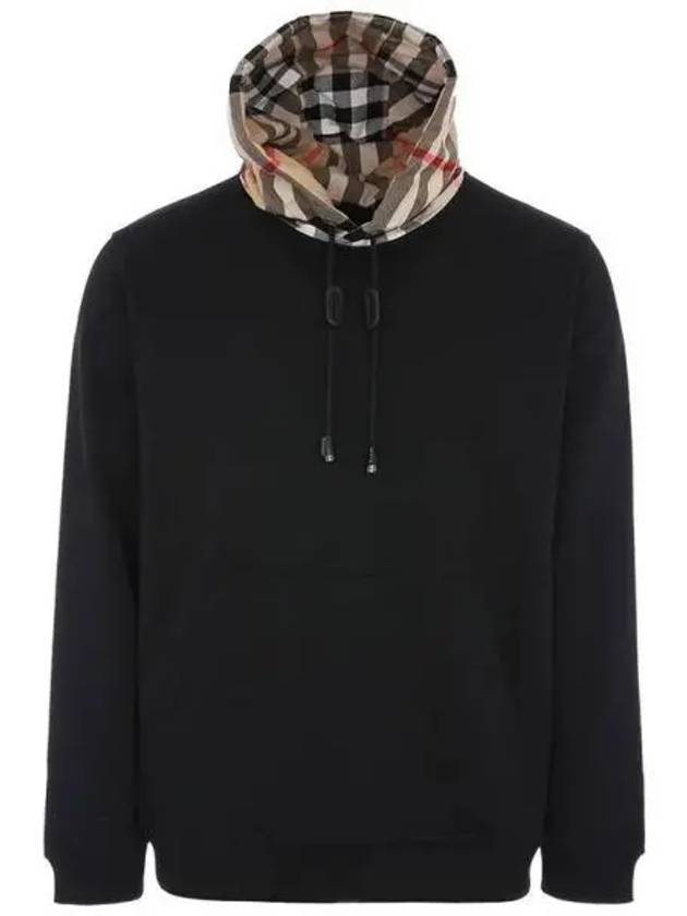 Check detail black hoodie 271823 - BURBERRY - BALAAN 1