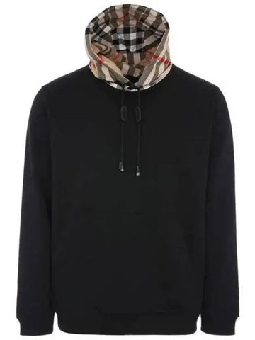 Check detail black hoodie 271823 - BURBERRY - BALAAN 1