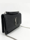 Crocodile Sunset Chain Cross Bag Small 533026 - SAINT LAURENT - BALAAN 4