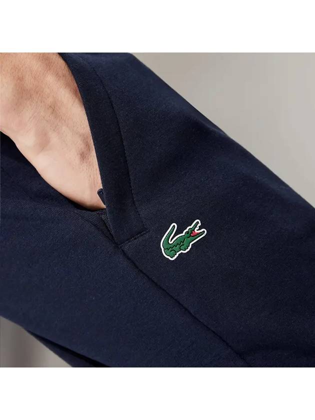 Men's Mesh Panel Logo Track Pants Navy Blue - LACOSTE - BALAAN 7