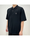 Bold Fox Head Patch Oversized Polo Shirt Black - MAISON KITSUNE - BALAAN 4