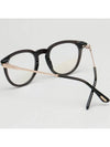 Blue light blocking glasses frame TF5905B 005 transparent black round metal combination horn rim fashion - TOM FORD - BALAAN 4