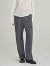 Women's Wool Wide Cargo Slacks Gray - MOTH - BALAAN 1