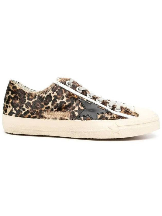 Leopard Print Lace-Up Low-Top Sneakers Brown - GOLDEN GOOSE - BALAAN 2