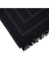 Monogram Wool Cashmere Scarf Black - TOTEME - BALAAN 8