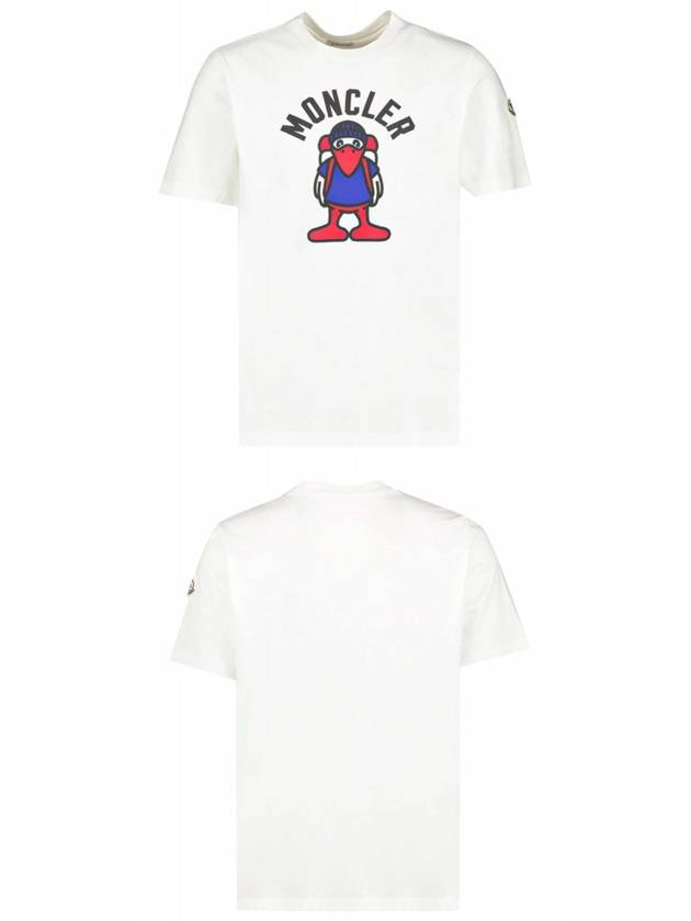 Logo Cotton Short Sleeve T-shirt White - MONCLER - BALAAN 5