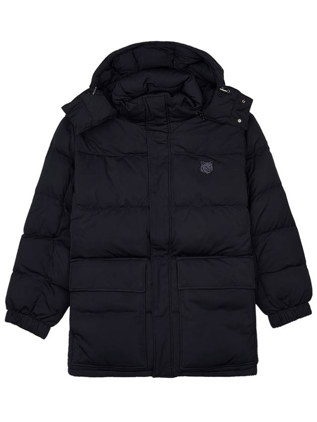 Puffer Bold Fox Head Patch Nylon Hood Padding Black - MAISON KITSUNE - BALAAN 2