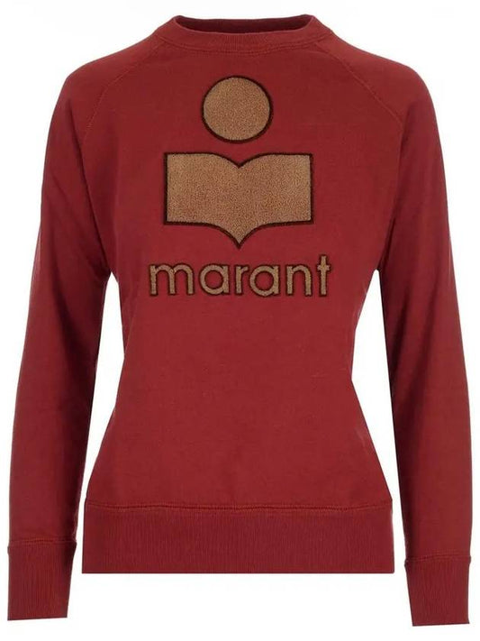 Women's Big Logo Print Sweatshirt Red - ISABEL MARANT - BALAAN.