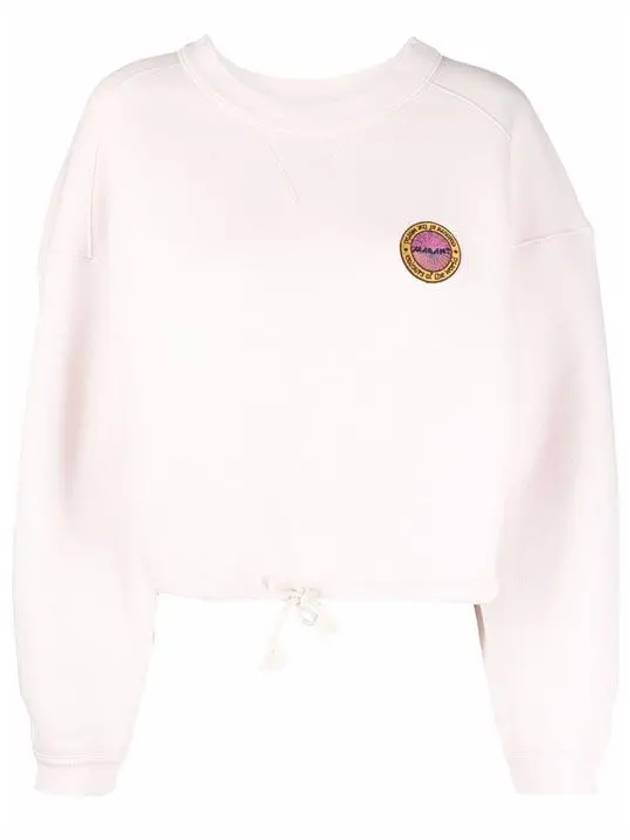 Muzali Logo Patch String Sweatshirt Light Pink - ISABEL MARANT - BALAAN 3