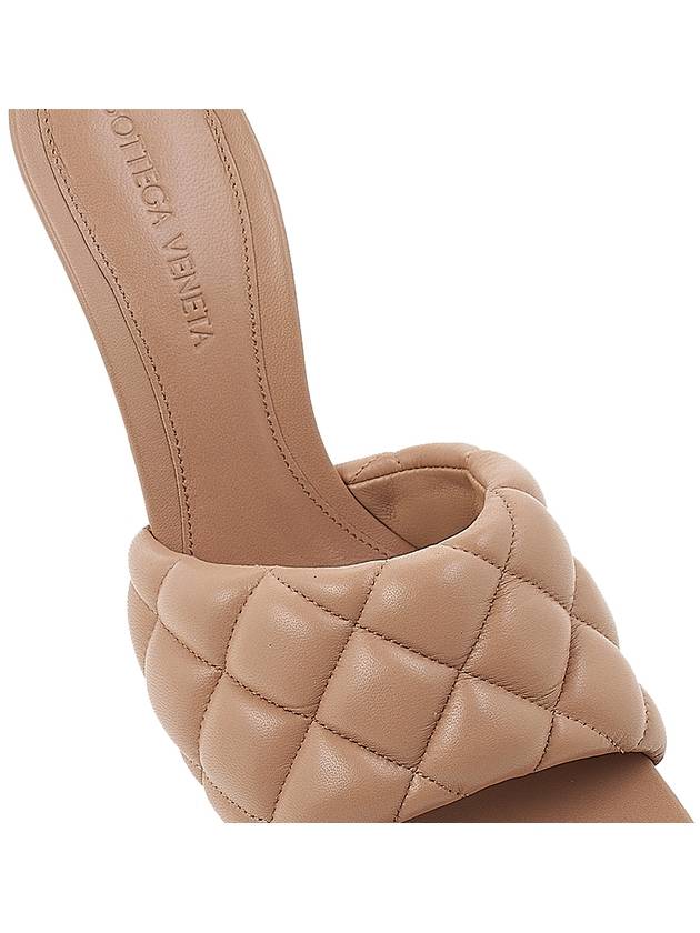 Women's Quilted Nappa Sandals Heel Cipria - BOTTEGA VENETA - BALAAN.