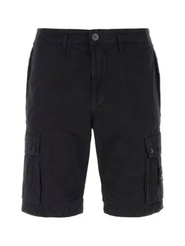 Logo Cotton Slim Cargo Shorts Navy - STONE ISLAND - BALAAN 2