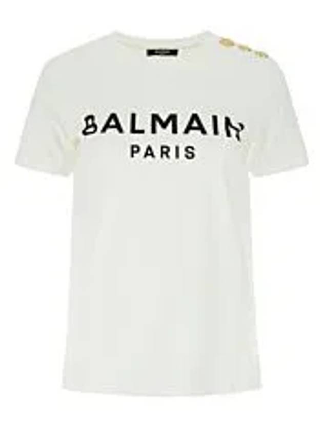 Logo Crew Neck Short Sleeve T-Shirt White - BALMAIN - BALAAN 5