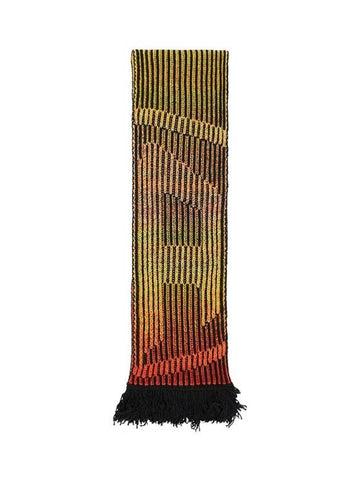 K Shady Ribbed Scarf Green Black - DIESEL - BALAAN 1