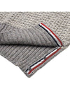 4 Bar Stripe Melange Effect Wool Knit Top Grey - THOM BROWNE - BALAAN 6