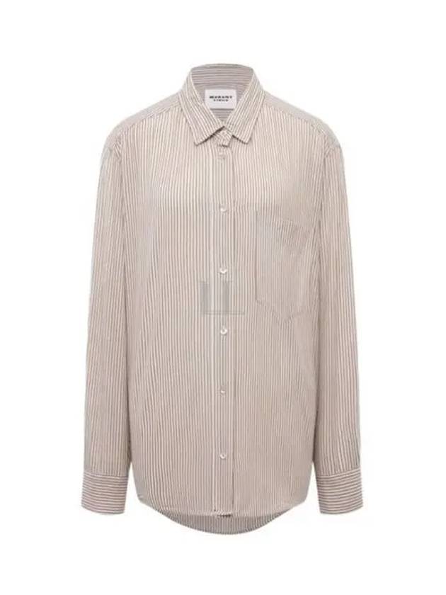 Jasolo Striped Long Sleeve Shirt Brown - ISABEL MARANT - BALAAN 2