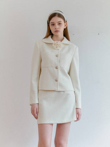 CLASSIC TWEED SKIRT_IVORY - ANOETIC - BALAAN 1