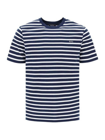 Emilien Short Sleeve T-Shirt Dark Navy Blue - A.P.C. - BALAAN 1