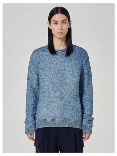 Inlay pullover knit sweater blue domestic product GM0023120516596 - JUUN.J - BALAAN 1