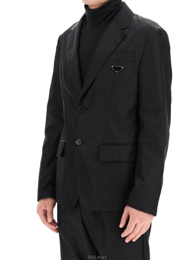 Re-Nylon Single Jacket Black - PRADA - BALAAN 3