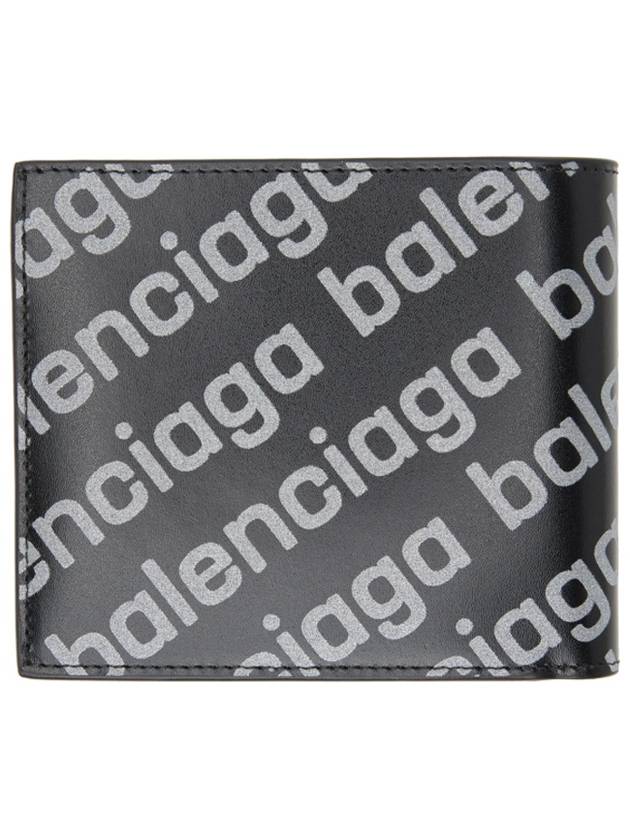 Reflected Logo Half Wallet Black - BALENCIAGA - BALAAN 3