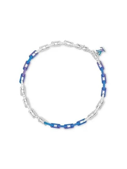 Monogram Chain Necklace Blue Silver - LOUIS VUITTON - BALAAN 2