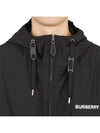 Men's Horseferry Logo Hooded Jacket Black - BURBERRY - BALAAN 10