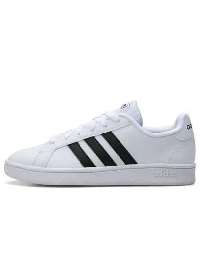 Grand Court Base Stripe Low Top Sneakers White - ADIDAS - BALAAN 2