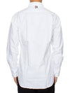 Men's Logo Patch Classic Cotton Long-Sleeve Shirt White - THOM BROWNE - BALAAN 4