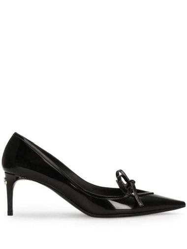 Shiny Calfskin Pumps Heel Black - DOLCE&GABBANA - BALAAN 1