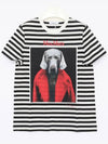 Dog logo striped short sleeve tee 2421946081 003 - MAX MARA - BALAAN 1