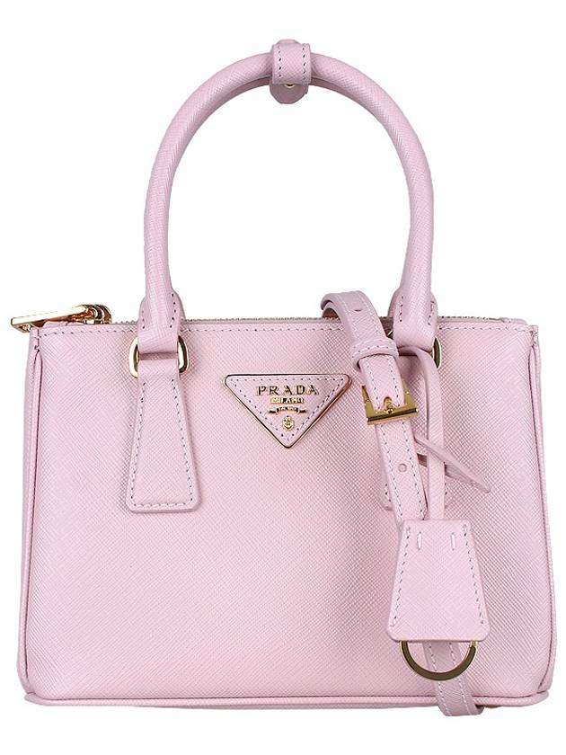 Galleria Saffiano Leather Mini Tote Bag Alabster Pink - PRADA - BALAAN 3