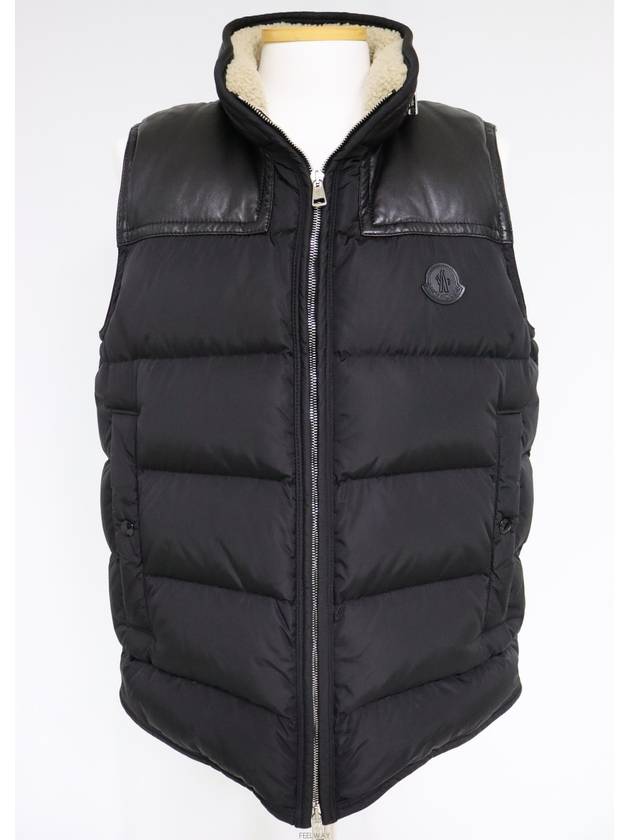 logo padded vest black - MONCLER - BALAAN 1