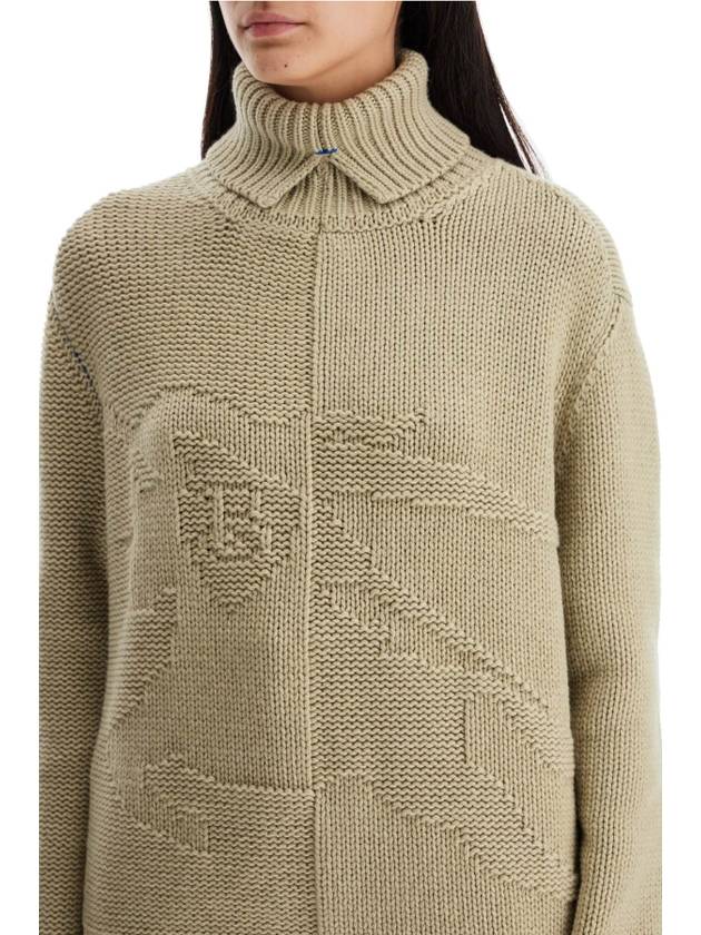 EKD Roll Neck Cashmere Knit Top Hunter - BURBERRY - BALAAN 5