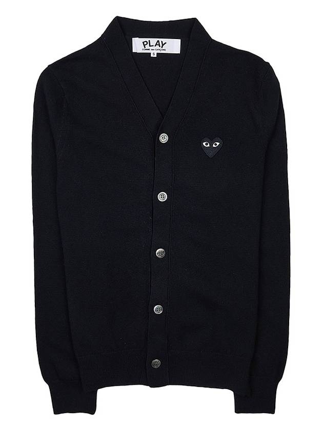 Men's Black Heart Wappen Wool Cardigan P1N024 BLACK - COMME DES GARCONS - BALAAN 10