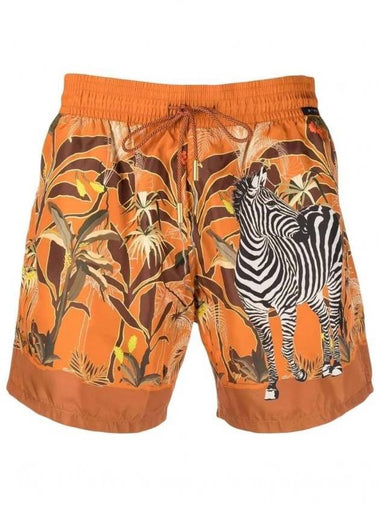 Men's Zebra Boxer Shorts Orange - ETRO - BALAAN 1