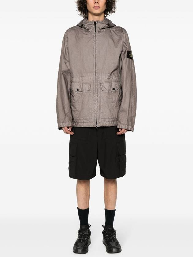 Membrana 3L TC Hooded Jacket Brown - STONE ISLAND - BALAAN 3