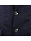 4 Bar Unconstructed Cotton Twill Classic Sports Jacket Navy - THOM BROWNE - BALAAN 9