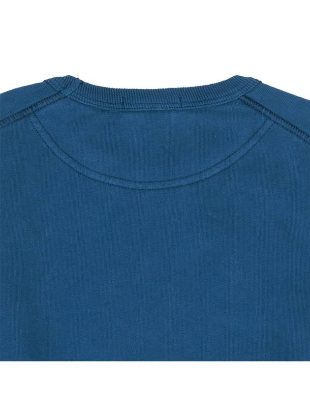 Kids Organic Cotton Fleece Sweatshirt Blue - STONE ISLAND - BALAAN 5