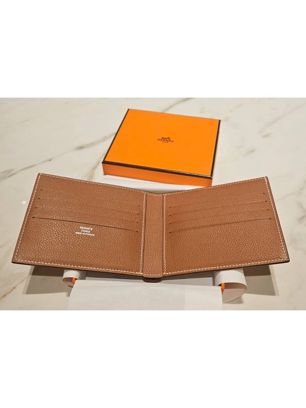 Citizen Twill Compact Card Wallet Gold Sun - HERMES - BALAAN 4