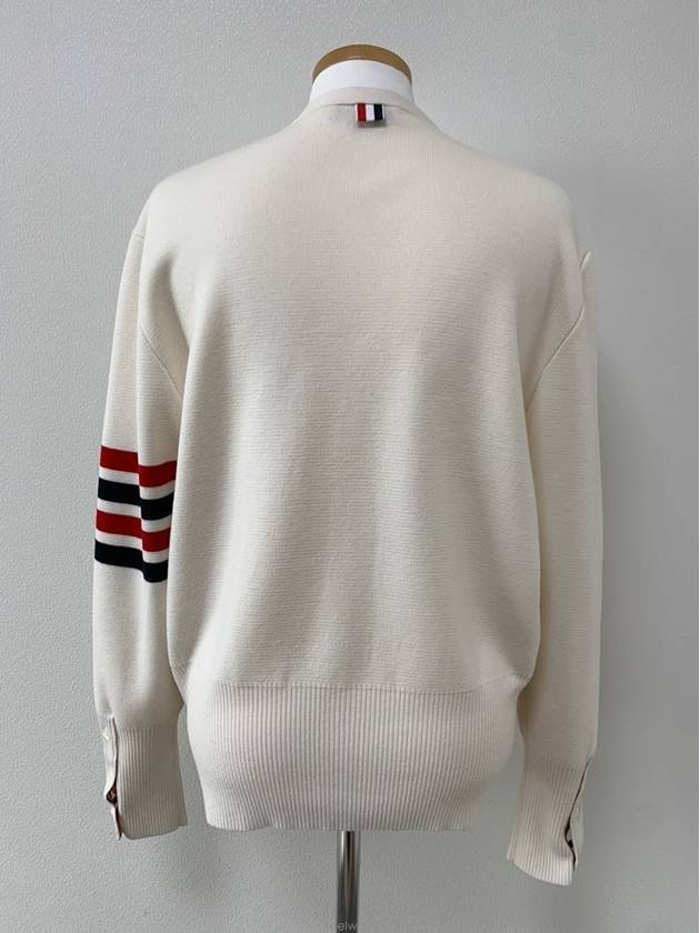 Milano Stitch Cardigan MKC160A - THOM BROWNE - BALAAN 4