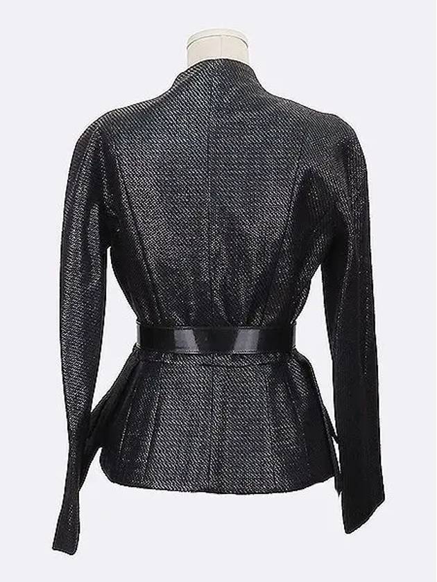 0E21211C1306 Black color cotton blend belted women s jacket - DIOR - BALAAN 3