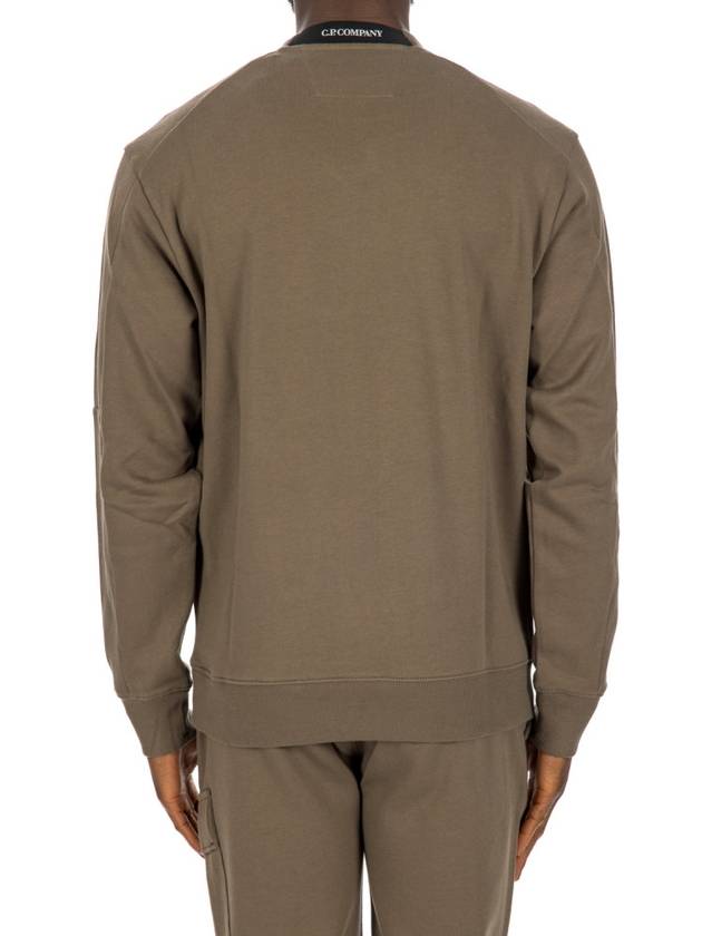 Diagonal Raised Fleece Lens Sweatshirt Brown - CP COMPANY - BALAAN 3