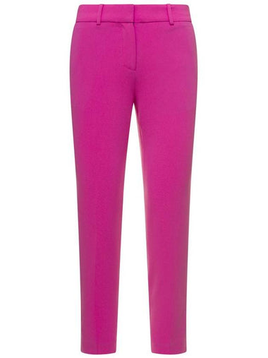 Fuchsia Slim Pants With Belt Loops In Acetate Blend M Michael Kors - MICHAEL KORS - BALAAN 1