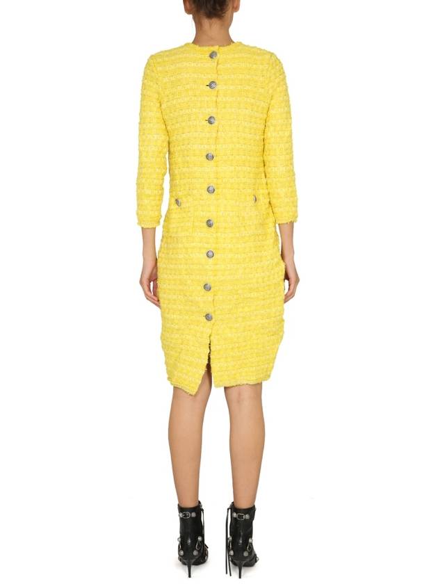 tweed midi dress yellow - BALENCIAGA - BALAAN 4